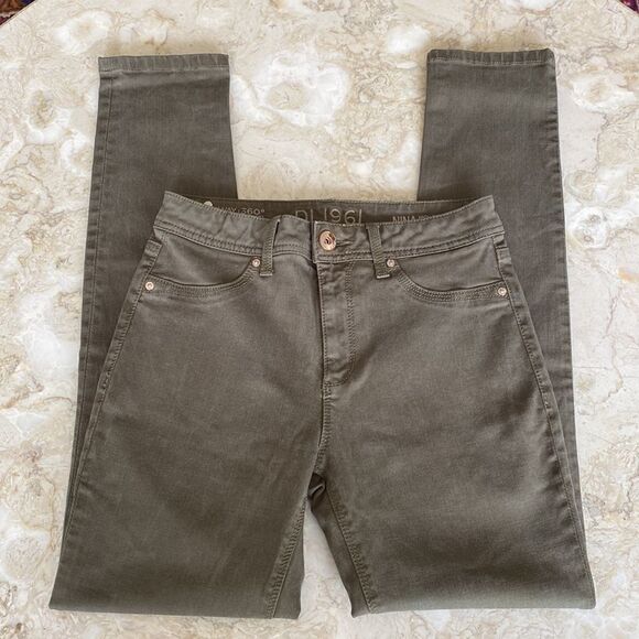 DL1969 Nina High Rise Skinny 4-Way Stretch Dublin Green - Picture 5 of 11